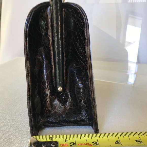 NICHOLAS REICH VTG Bag Brown American Alligator - Picture 2 of 8